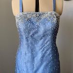 Vintage Y2K Stephen Yearick cornflower blue + silver gown with jacket Size XL Photo 1