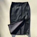 Romeo + Juliet Couture NWT Pleather Midi Skirt w/ Slit Photo 1