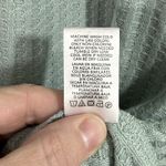 Chaser Green Waffle Knit V-Neck Long Sleeve Top Shirt Womens XL Thermal Long Hem Photo 7