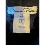 Oscar de la Renta Pants Women 8 Navy Blue Silk Blend Luxury Career Trousers Photo 8