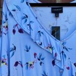 Lane Bryant Ruffle Front Faux Wrap Light Blue Floral Dress Size 22/24 Photo 5