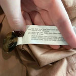 ZARA  Tan V-Neck Puff Sleeve Button Front Linen Top Lyocell & Cotton Size XS Photo 4