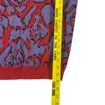 Vintage IVY Abstract Rose Pattern Knit Sweater V Photo 9