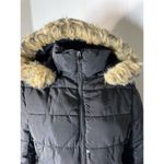 Special One Women's Black Puffer Jacket M Faux Fur Hood Winter Casual Photo 3