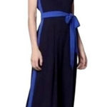 Elevenses Anthropologie Black And Blue Sleeveless Cut Out Becca Jumpsuit Size 0 Photo 0