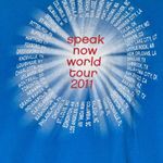 Taylor Swift  Speak Now Blue Graphic concert T-Shirt with Red and White Design SM Photo 3