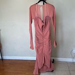 House Of CB 'Reine' Rose Real Silk Ruffle Midi Dress NWOT size M Photo 10