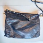 Elliott Lucca Black Woven Leather Crossbody Handbag Bag Purse Womens Photo 3