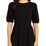 Old Navy  Black Puff Sleeve Cutout Back Dress Size M Photo 0