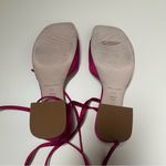 Reformation Magda Ankle Tie Satin Heels Size 6.5 Photo 3