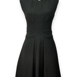 Tracy Reese | Size 4 | Jeweled Collar Black Sleeveless Frock Cocktail Dress Photo 3