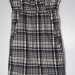 American Eagle Outfitters Black and White Plaid Strapless Mini Dress pockets 8 Photo 0