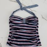 Tommy Bahama Navy and Red Striped halter swim top - size small - super cute! Photo 0