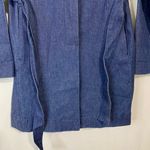 Zinc Women’s Long Sleeve Denim Trench Jacket with Tie Blue Size Small Photo 2
