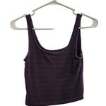 American Eagle Gray Textured Ribbed Knit Tank Top Casual Scoop Neck Size XS Photo 0