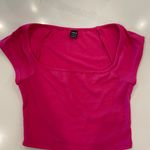 SheIn Hot Pink Crop Top Photo 0