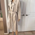 BLANK NYC BLANK-NYC  Faux Suede Trench Coat In Iced Chai. Size L. MSRP $168 Photo 10