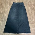 Free People WE THE FREE COME AS YOU ARE DENIM MAXI SKIRT - BLACK 2 Photo 5