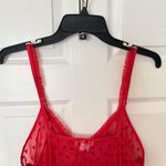 Inner Most Red Heart Print See Through Negligee Chemise Gown Large Photo 4