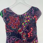 Lilly Pulitzer garden menagerie providence paisley floral cap sleeve blouse XS Photo 4