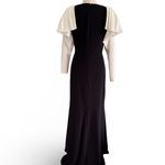 Tadashi Shoji Black/White Long Sleeve Dress Black Tie Gala Formal Holiday sz M Photo 7