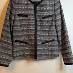 Anne Klein  Black and Gray Blazer Tailored Suit Jacket Photo 0