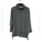 Pink Lily Punk Lily Green/Gray Mock Neck High Low Sweater; Shirt size medium Photo 1