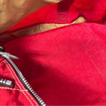 Kipling  Red Canvas Duffle Bag Travel w/ Wallet Pouch Womens Weekender Boston Photo 7