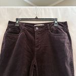 Croft & Barrow Women’s 12 Chocolate Corduroy Straight Leg Pants Casual Stretch Photo 3