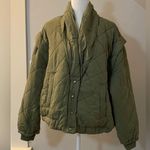 BLANK NYC  looking at you quilted drop shoulder jacket in green size XL, new Photo 1