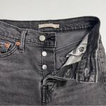 Levi's Levi’s Jeans Wedgie Skinny Size 25 Raw Hem Black High Waist Button Fly Photo 5