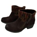 B.O.C. Charon Brown Suede Leather Tapestry Ankle Boots, Sz 6 Photo 2