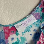 Cinema Etoile Vintage Satin Tank Top French Cut Blue Floral Lace Embroidered Size M Photo 5