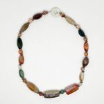 Handmade Beaded Necklace Natural Neutral Colors Western Hand Crafted Artisan Brown Photo 0