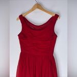 Moulinette Soeurs  Red Silk Chiffon Fit N Flare Sleeveless Dress‎ Size 2 Photo 2