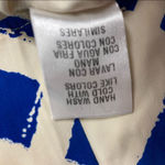 Pink Owl  Women’s Ivory & Blue Size Medium Dress Sleeveless Fit‎ & Flare Photo 4