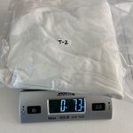 Jennifer Lopez NWOT women’s white gold beaded trim sheer loose relaxed blouse M Photo 6