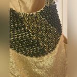 Shoshanna  - Gold Brocade Mini Dress W/ Green & Golden Sequins Size 4 Women’s Photo 10