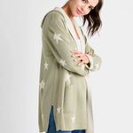 Splendid Sydney Stars Open Front Cozy Hooded Reversible Cardigan $198 Photo 2