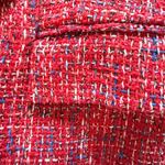 ZARA Red Tweed Double Breasted Blazer – Size Small – Gold Buttons Photo 6