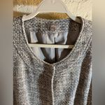 Women's J Jill Gray Tweed Jacket perfect for spring and summer cotton/poly Size L Photo 5