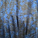 Susan Graver  Occasion Dress 1X Blue Black Floral Wrap Midi Elegant Wedding Guest Photo 4