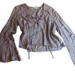 Tobi  lace up front bell sleeve top Photo 0