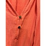 Knox Rose Pink Double Cotton Gauze Short Sleeve V-Neck Tassel Romper Size Large Photo 5