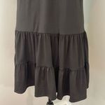 Alya  Women's Shirt Dress Round Neck Ruffled Midi Bell Sleeve Black‎ Size Medium Photo 2