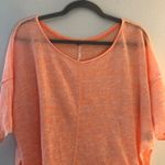 Free People Sweater Melange Oversized Sweater Tunic Linen Blend Orange Sz XS EUC Photo 4