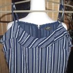 Loft Navy & White Striped Shortie Romper Photo 1