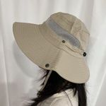 Beige Sun Hat with Mesh Ventilation Tan Photo 0