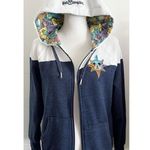 Disney  • Navy and White Embroidered Zip Up Hoodie Photo 0
