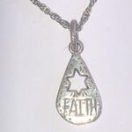 Silver Tone Faith Star Boho Pendant Necklace Photo 4